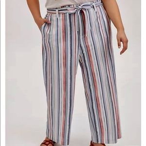 COPY - NWT Multi stripe, wide leg, self tie pants, sz 20